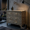 Mother of Pearl Inlay Chest of Drawers | Black Dresser