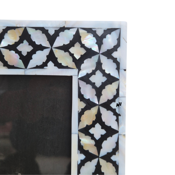 mother-of-pearl-inlay-photo-frames-set-of-2 Set of two mother of pearl inlay photo frames