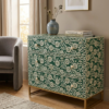 Bone Inlay Floral Chest of Drawers