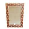 Teak Wood Bone Inlay Wall Mirror