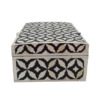 Bone-Inlay-Black-Leaf-Pattern-Jewelry-Box Black and white bone inlay jewelry box with handmade leaf pattern