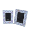 mother-of-pearl-purple-trellis-photo-frames-set-of-2 Set of two purple mother of pearl inlay photo frames in trellis pattern