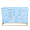Sky blue and white bone inlay sideboard cabinet