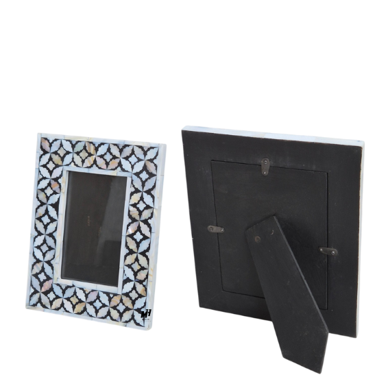 mother-of-pearl-inlay-photo-frames-set-of-2 Set of two mother of pearl inlay photo frames