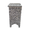 Black and white bone inlay bedside table | Wooden Nightstand Bedside Table | Nightstand