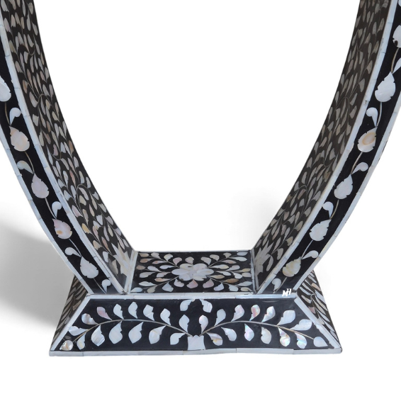 3 Mother of Pearl Inlay Floral Side Table