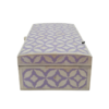Bone-Inlay-Purple-Jewelry-Organizer-Keepsake-Box Purple and white bone inlay jewelry organizer with handmade leaf pattern
