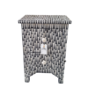 Black and white bone inlay bedside table | Wooden Nightstand Bedside Table | Nightstand