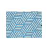 Sky blue bone inlay bedside table with two drawers