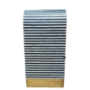 Black and white striped mother of pearl inlay console table