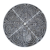 Black mother of pearl inlay round coffee table with brass base Coffee Table