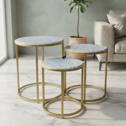 Mother of Pearl Nesting Tables