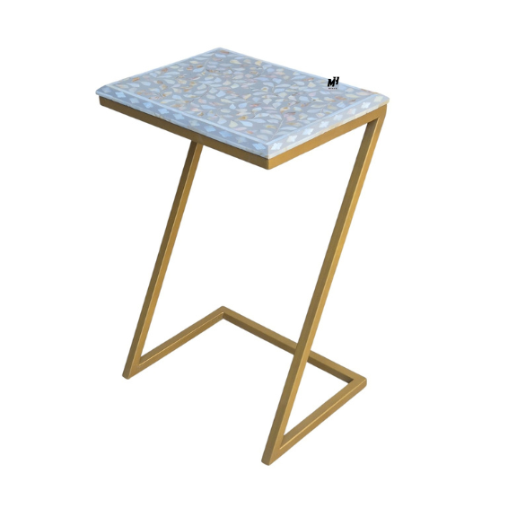 Mother of Pearl Inlay Floral Nesting Tables | Side Table