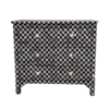 Mother of Pearl Inlay Chest of Drawers | Black Dresser