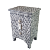 Black and white bone inlay bedside table | Wooden Nightstand Bedside Table | Nightstand