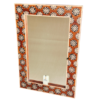 Teak Wood Bone Inlay Wall Mirror