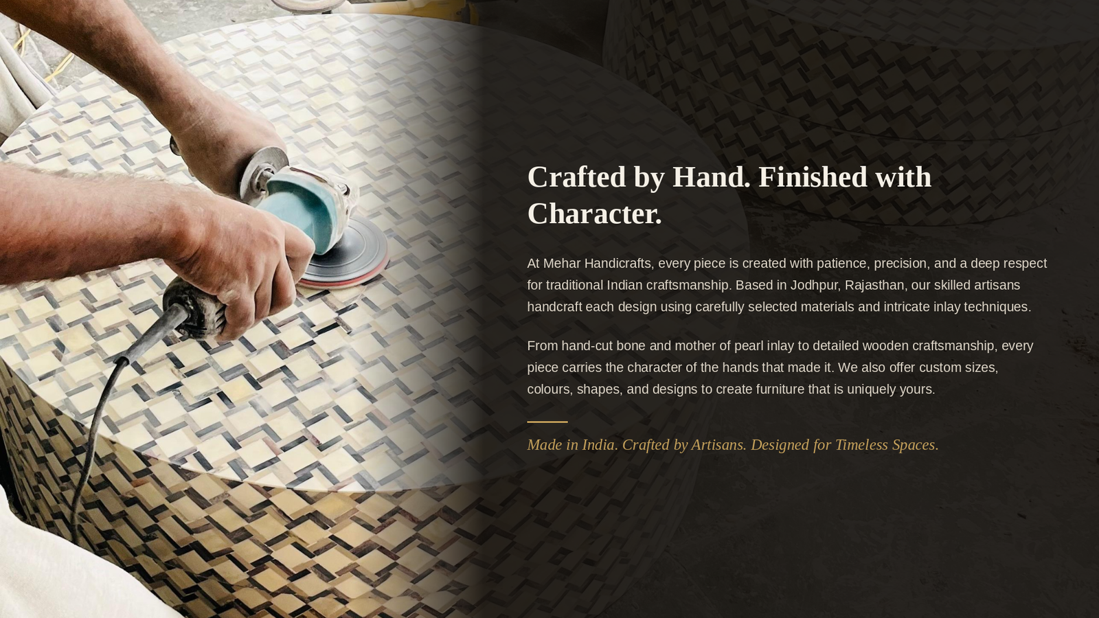 Handcrafted Furniture, Made to Be Remembered.