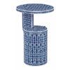Navy Blue Mother of Pearl Side Table – Two-Tier Design Navy Blue Mother of Pearl Side Table – Two-Tier Design Luxury End Table