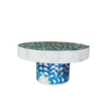 Blue mother of pearl inlay cake stand