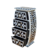 Black mother of pearl inlay mini chest of drawers