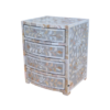 Grey mother of pearl inlay mini chest of drawers