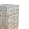 White mother of pearl inlay mini chest of drawers