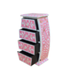 Pink mother of pearl inlay mini chest of drawers